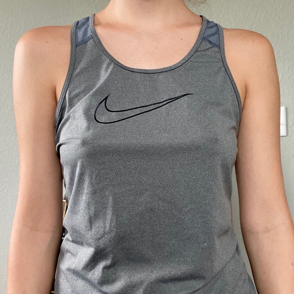 dark grey racerback workout tank